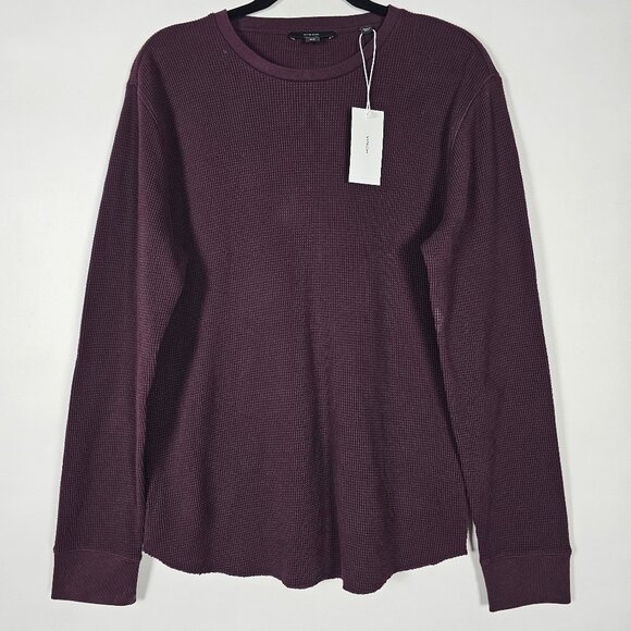 Vince Other - Vince Thermal Waffle Knit NWT Mens Medium Long Sleeve Purple Shirt